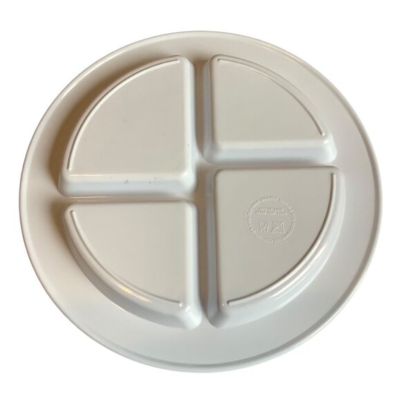 Toby & Luna Divided Kids Plate 4-Section BPA-Free Melamine Microwave Safe  9” - Picture 3 of 5